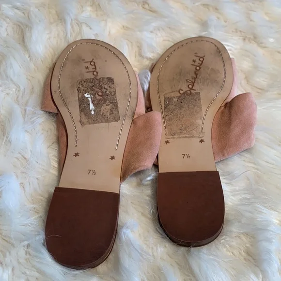Splendid Barton Knotted Suede Slides in Dark Blush Size 7.5 - Picture 11 of 11